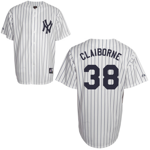 Preston Claiborne #38 Youth Baseball Jersey-New York Yankees Authentic Home White MLB Jersey - Click Image to Close